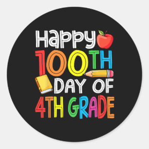 Adesivo Redondo 100 Dias Mais Inteligentes 4º Ano Da Escola