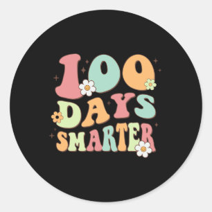 Adesivo Redondo 100 Dias Mais Inteligentes Feliz 100.º Dia Da Cult