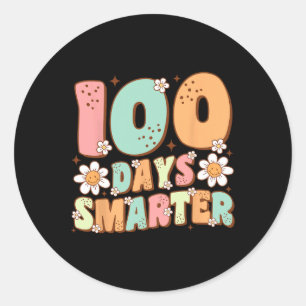Adesivo Redondo 100 Dias Mais Inteligentes Feliz 100.º Dia Da Cult