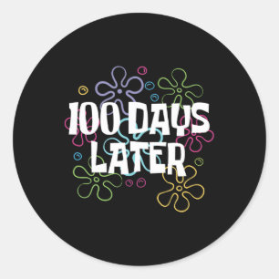 Adesivo Redondo 100 Dias Mais Tarde Camisa 100 Dias De Professora 