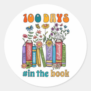 Adesivo Redondo 100 Dias Nos Livros A Escola De Vida Do Professor 