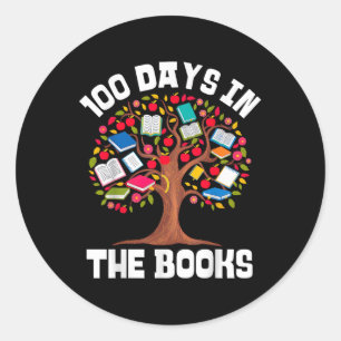 Adesivo Redondo 100 Dias Nos Livros Que Lem Professores 100 Dias
