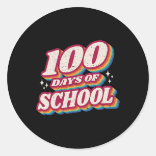 Adesivo Redondo 100 Dias Por Todos Professores Ou Estudantes 100.º