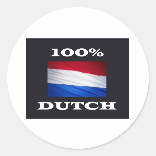 Adesivo Redondo 100% dUTCH (Frente)