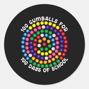 Adesivo Redondo 100 Gumby Por 100 Dias De Escola