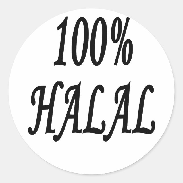ADESIVO REDONDO 100% HALAL (Frente)