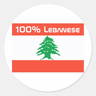 Adesivo Redondo 100% libanês