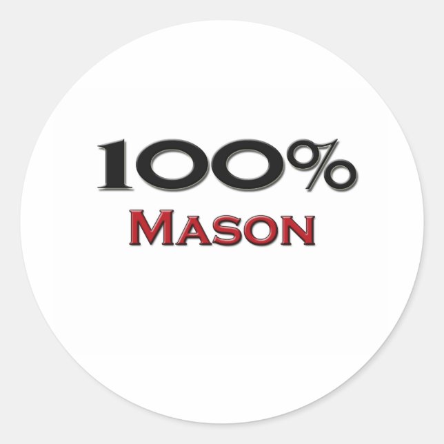Adesivo Redondo 100% Mason (Frente)