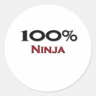 Adesivo Redondo 100 por cento Ninja