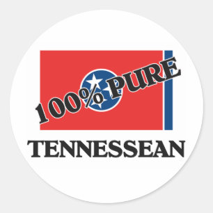 Adesivo Redondo 100 por cento Tennessean