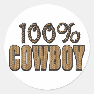 Adesivo Redondo 100 Por Cowboy