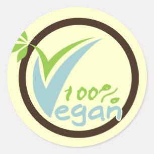 Adesivo Redondo 100% Vegan Stickers