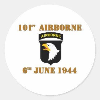 Adesivo Redondo 101st Airborne D-Day Normandy
