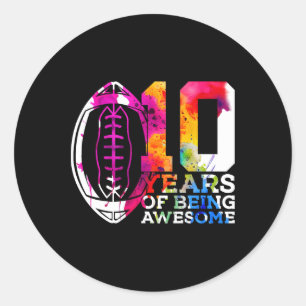 Adesivo Redondo 10 Anos De Incrível Futebol 10.º Aniversário