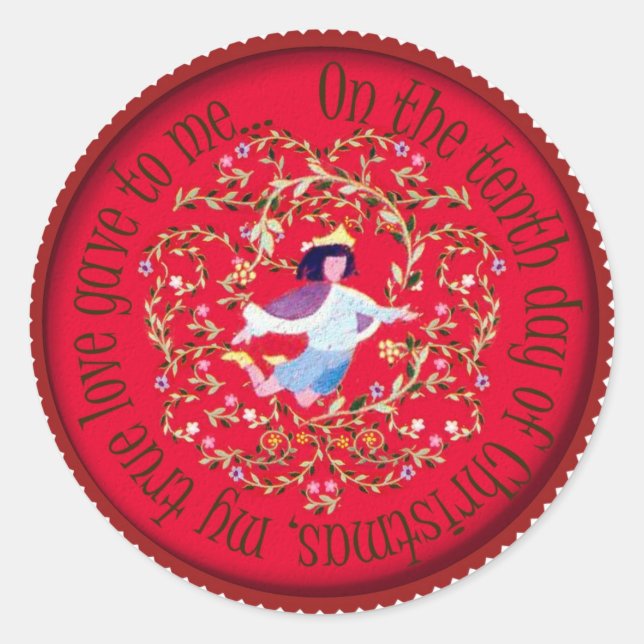 Adesivo Redondo 10 lordes em alapamento (Frente)