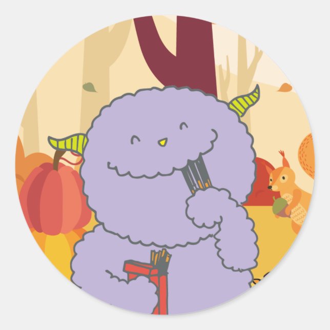 ADESIVO REDONDO 11月モンスターシール。 (Frente)