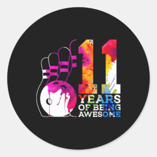 Adesivo Redondo 11 Anos De 11 Incrível No Aniversário