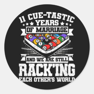 Adesivo Redondo 11 Casamento Piscina Bilhares De Aniversário 11 An