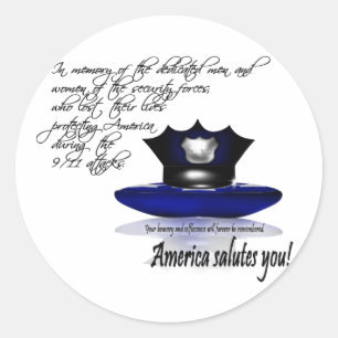 Adesivo Redondo 11 de setembro o centro do comércio mundial ataca