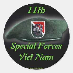 Adesivo Redondo 11 Especial força Green Berets flash Sticker