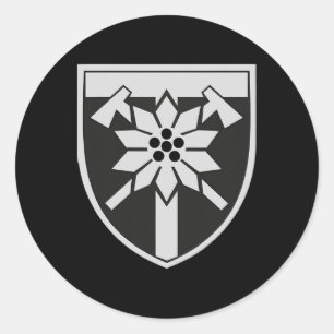 Adesivo Redondo 128ª Brigada de Assalto de Montanha (Ucrânia) Mili