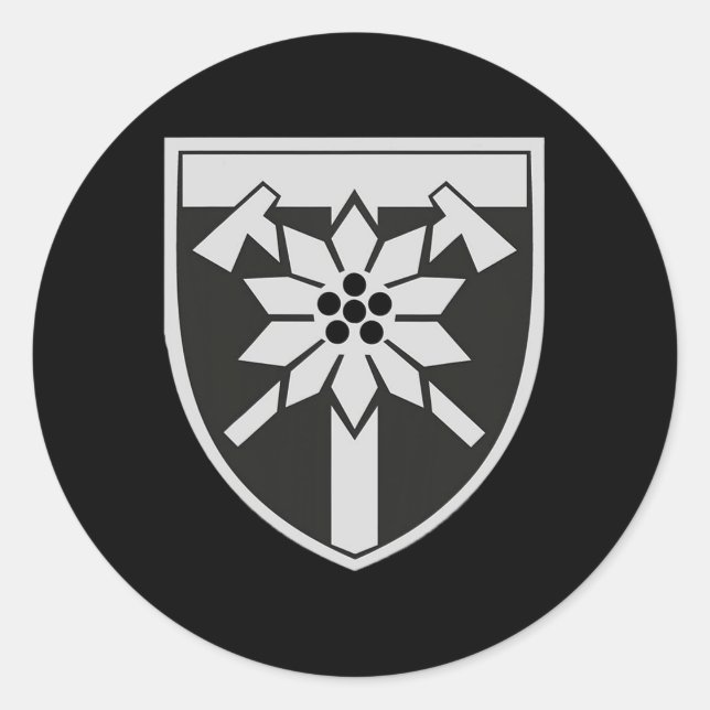 Adesivo Redondo 128th Mountain Ault Brigade (ukraine) Ukrainian Mi (Frente)