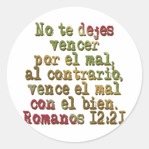Adesivo Redondo 12:21 dos romanos