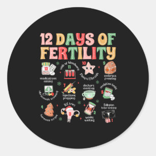Adesivo Redondo 12 Dias De Fertilidade Enfermeira De Fiv Natal Ob 
