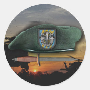 Adesivo Redondo 12 forças especiais sf sfg Green Berets