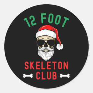 Adesivo Redondo 12 pés Skeleton Club Giant Skelly Halloween