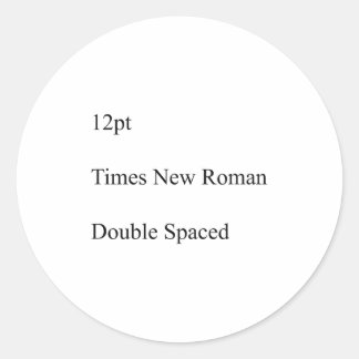 Adesivo Redondo 12pt Times New Roman Espaçamento Duplo