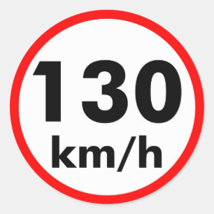 Adesivo Redondo 130 km/h