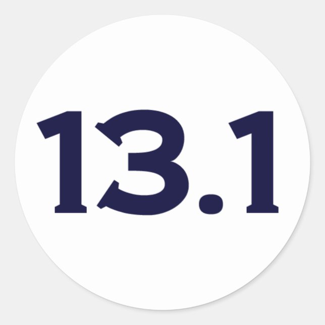 Adesivo Redondo 13.1 Meia-maratona (Frente)