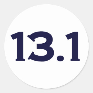 Adesivo Redondo 13.1 Meia-maratona
