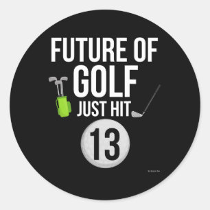 Adesivo Redondo 13 Birthday Golf T Shirt 13 Year Birthday Gi