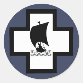 Adesivo Redondo 13 de KriegsMarine Flottilla Emblem