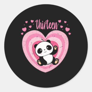 Adesivo Redondo 13 Panda 13 B-Day