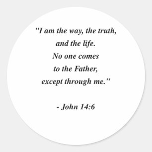 Adesivo Redondo 14:6 de JOHN