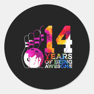 Adesivo Redondo 14 Anos De 14 Incrível No Aniversário
