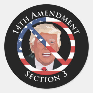 Adesivo Redondo 14 Emenda Anti-Trump