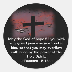 Adesivo Redondo 15:13 dos romanos