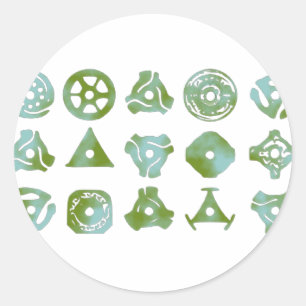 Adesivo Redondo 15 adaptadores ou inserções para gravação 45