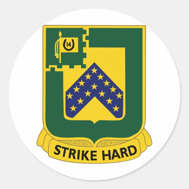 Adesivo Redondo 16º Regimento de Cavalaria - Patch de Cor Insígnia (Frente)