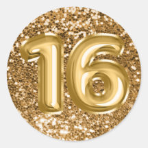 16 Balões de Folha Dourada Brilho Glitter Grosso