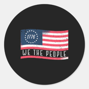 Adesivo Redondo 1776 Dia Da Independência Pessoas 4 De Julho Fl