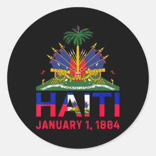 Adesivo Redondo 1804 Ilha Do Haiti Cute Haiti Data Da Independênci