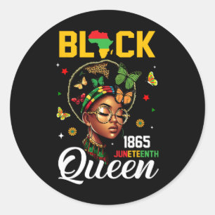 Adesivo Redondo 1865 Décima Negra Rainha Negra 19 de junho