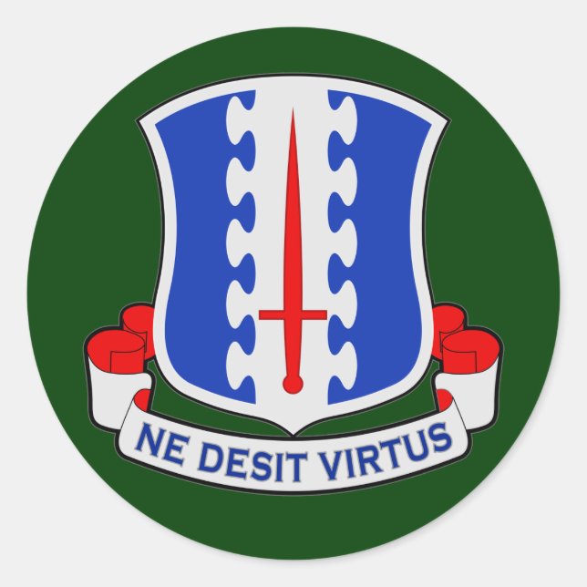 Adesivo Redondo 187.º Regimento de Infantaria (Airborne) DUI (Frente)
