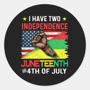 Adesivo Redondo 18 de junho de 1865 Bandeira Negra-Africana Usa 4t