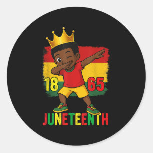 Adesivo Redondo 18 de junho de 1865 Batidas Boys Kid Freedom Black